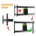 thumbnail image 4 of Shuntong The Atlas 12000LBS Garage Storage Shelves, 72"W Heavy Duty Metal Industrial Shelves, 4 Tier Adjustable Storage Rack for Warehouse Shop Basement,72"W x 24"D x 72"H, Black, 4 of 12