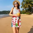 thumbnail image 3 of Easygdp Christmas Gnome With Love para Vestido Transpirable de Mujer, Vestido Suelto de Manga Corta con Pliegues y Bolsillos para el Verano, 3 of 7