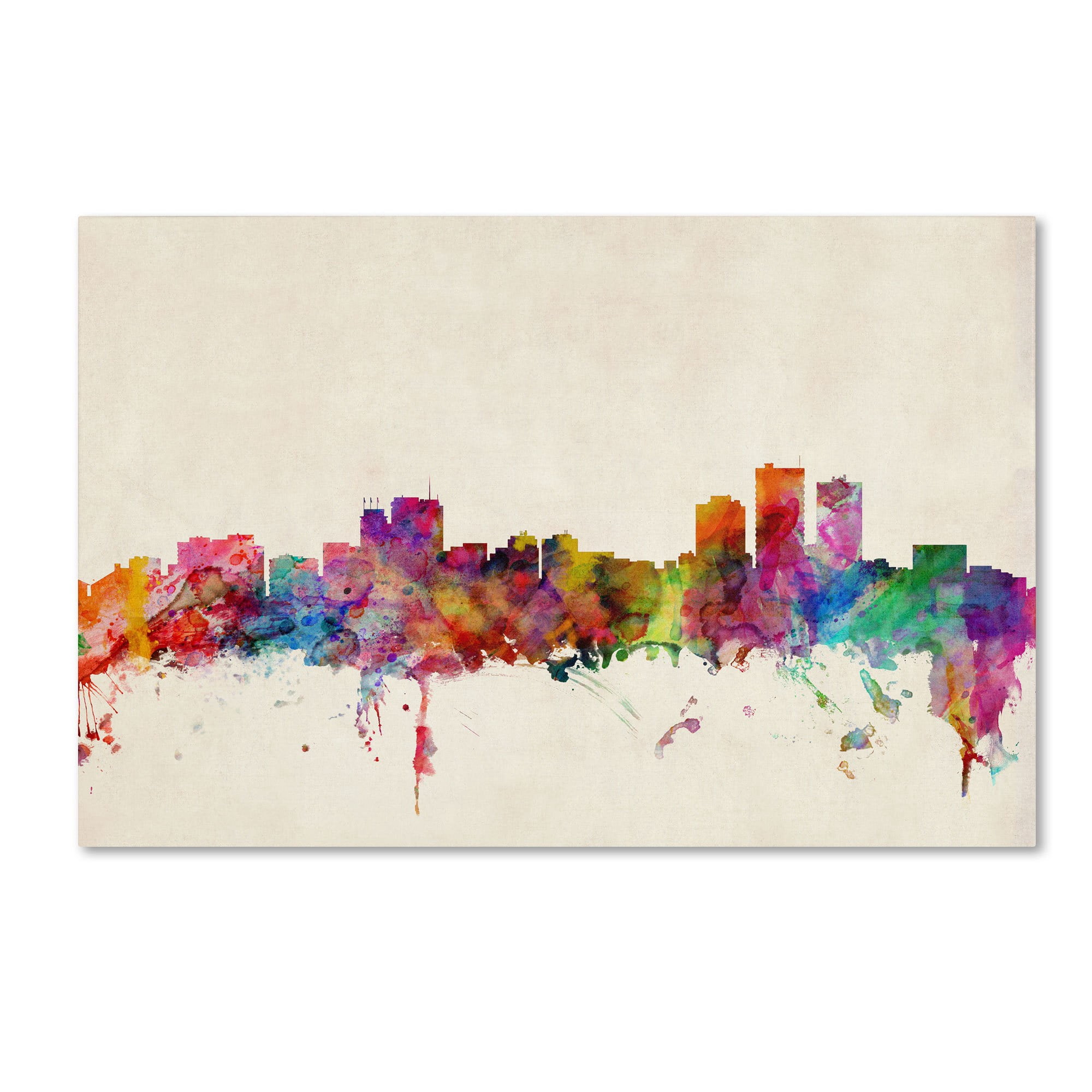 Trademark Fine Art "Anchorage, Alaska" Canvas Art by Michael Tompsett
