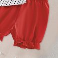 thumbnail image 4 of KPOPLK Toddler Girl Summer Outfit Ice Embroidered Sleeveless Smocked Tops Ruffled Gingham Shorts(Red_2,6-7 Years), 4 of 7