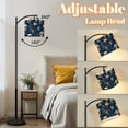 thumbnail image 3 of Arc Floor Lamp with Adjustable Lampshade Mystical Oceanic Scene Jellyfish Skulls Marine Life Blue Tones Standing Lamp 3 Color Temperatures Dimmable Tall Pole Lamp with Foot Switch for Bedroom, 3 of 8