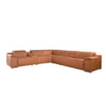 thumbnail image 4 of HomeRoots 366352 Camel Power Reclining Sectional with 1-Console, 7 Piece - 241 x 280 x 220.2 in., 4 of 4