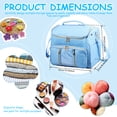 thumbnail image 5 of NUAHRHY Large Knitting Bag Crochet Bag Organizer Waterproof Oxford Yarn Storage Tote for Knitting Needles and Hooks Blue, 5 of 10