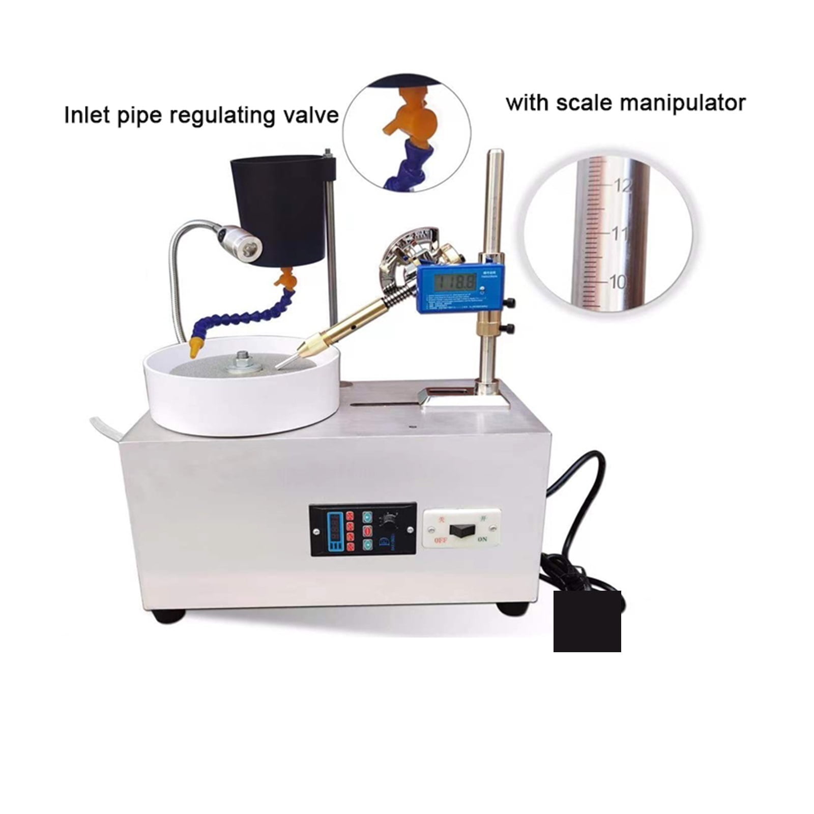 Gem Faceting Machine Grinding Polishing Machine DC Stepless Speed Gem Angle Grinder Precision Jewelry Stone Polishing Machine Molding Machine ,Easy to Operate