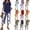 26# Navy, variant on Casual Round Neck Tunic Top & Wide Leg Pants Set - 2-Style Layer Options for Women, Flowy Lounge Outfits Red L