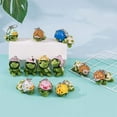 thumbnail image 4 of POINTERTECK Turtle Keychain Plush Turtle Keychain with Helmet Metal Ring Funny Soft Fuzzy Backpack Ornament Anti-lost Cute Animal Key Ring Bag Accessories, 4 of 6