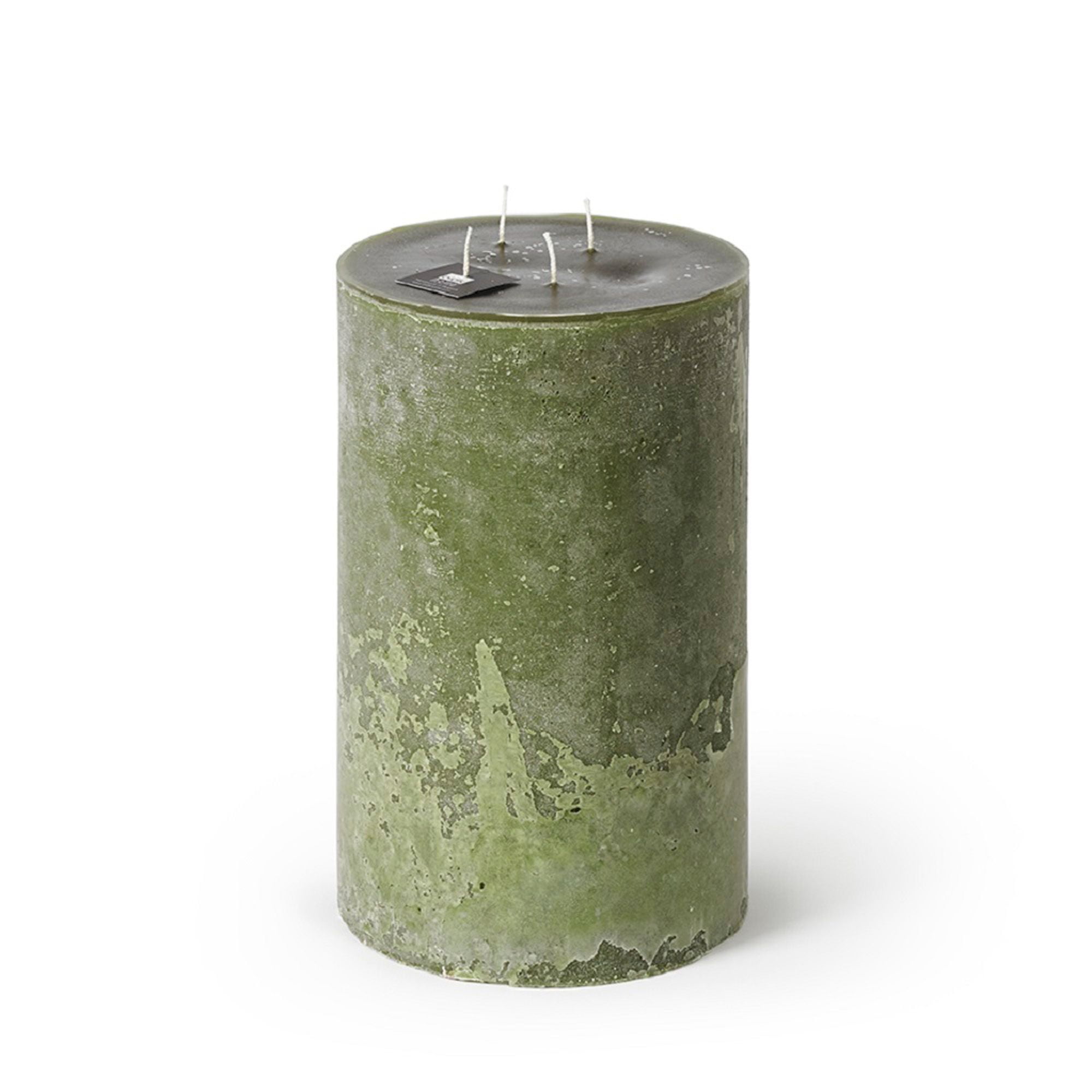 11.75" Dark Green Outdoor Pillar 4Wick Super Candle