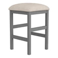 thumbnail image 2 of Furniture of America Ficus Wood Padded Counter Height Stool in Gray (Set of 2), 2 of 5