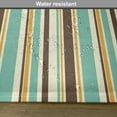 thumbnail image 6 of Ambesonne Striped Place Mats Set of 4, Nostalgic Fashion Art, Standard Size, Brown Teal, 6 of 6