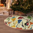 thumbnail image 5 of KLL Christmas Tree Skirt,Party Decorations Farmhouse for Christmas Decorations Holiday Party 48" -Different Kind Of Guitars, 5 of 6