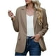 thumbnail image 2 of Blazer informal de negocios para mujer, chaqueta de trabajo de manga larga con abertura frontal y hombreras, moda de otoño 2024, 2 of 8