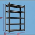thumbnail image 5 of Heavy Duty 5-Tier Metal Storage Shelving Unit, Adjustable Garage Shelves, 3000 lbs Load Capacity, Utility Rack for Warehouse, Basement, Pantry & Workshop Organization, Black, 5 of 5