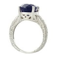 thumbnail image 3 of Galaxy Gold 14k Solid White Gold Filigree Solitaire Design Ring with Oval Natural Sapphire 5278 (8.5), 3 of 3