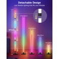thumbnail image 4 of OUTON LED Floor Lamp, 24W RGBCW Corner Lamp with 256 Scenes & 16 Million Colours, Smart APP & Remote Control, Music Sync, Dimmable Colour C, 4 of 9