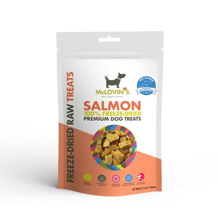 McLovin's Premium Freeze Dried Salmon Dog Treats, High-Protein, Grain-Free. 2.5 oz