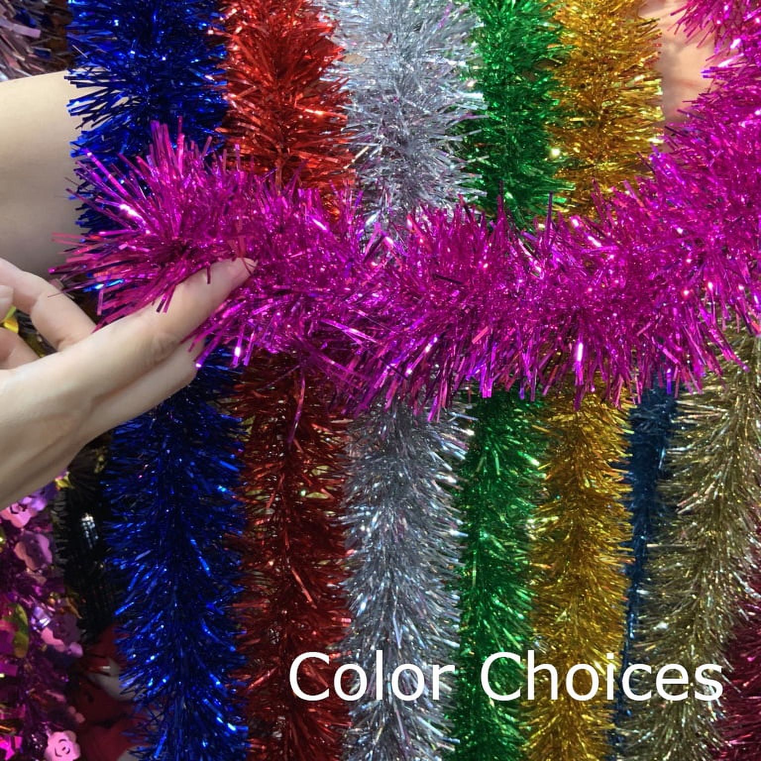 Clearance Christmas decorations 50 Feet Christmas Foil Tinsel Garland ...