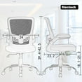 thumbnail image 7 of BestOffice Ergonomic Office Chair, Back Support, Rolling Swivel for Women, Men(White), 7 of 7