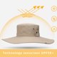 thumbnail image 5 of Sombrero para el sol de ala grande de 12cm para mujer, sombrero de vaquero plegable de Color sólido para verano, gorra impermeable para exteriores, senderismo, Camping, montaña, 5 of 5