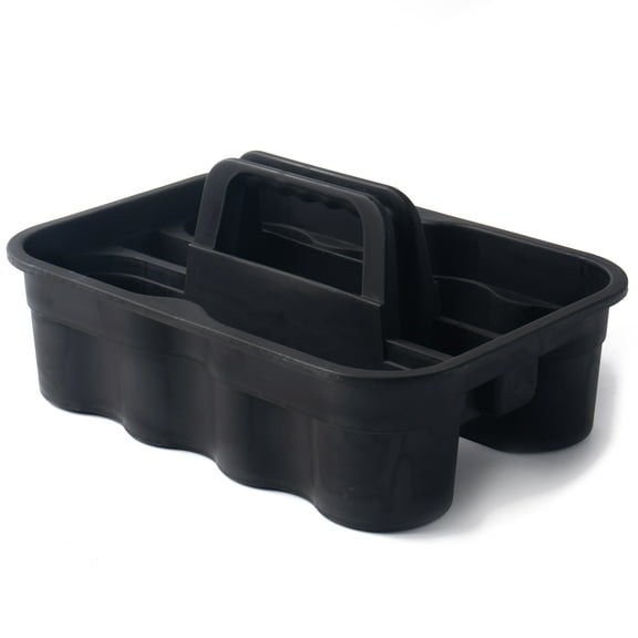 Matthew Cleaning Products Tote Caddy Adult, All Purpose Heavy Duty Compartment, Black