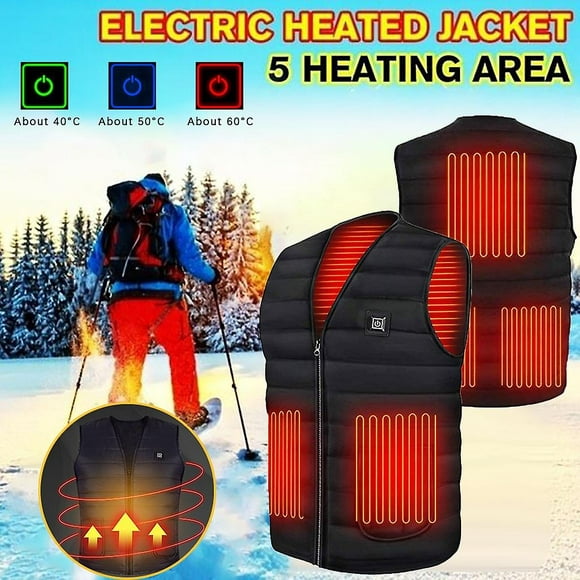 Heated Vest Winter Waistcoat Thermal Gilet Warming Heated Jacke For Women Men