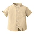 thumbnail image 1 of SDNall Printemps et Été Mignon Imprimé Garçons Hort Manches Debout Col Blouse, 1 of 9