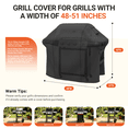 thumbnail image 2 of Gaspro Grill Cover for Weber Spirit II 200 Series, Double Straps and Built-in Vents, Heavy Duty & Waterproof, Fits Grill Up to 48 Inch Wide, Black, 2 of 12