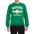 thumbnail image 2 of Wild Bobby City of Milwaukee Basketball Fantasy Fan Sports Unisex Crewneck Sweatshirt, Kelly, Large, 2 of 5