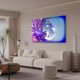 thumbnail image 3 of Póster de lienzo morado con diseño de sirena, decoración para dormitorio, paisaje deportivo, decoración para oficina, regalo, estilo marco, 20 x 30 cm, 3 of 8