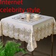 thumbnail image 2 of Square Tablecloth Fabric Waterproof Oil-Proof Disposable Mahjong Tablecloth Eight Immortals Table Nordic Household Dining Tablecloth Plastic, 2 of 7