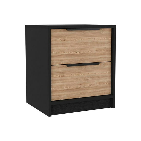 HomeRoots 530258 16 in. Brown & Black Four Drawer Standard Dresser