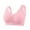 Pink, variant on Women's Front Open Traceless Adjustable Fixed Cup Bra Vest Comfortable Support Seamless Machine Washable Beige XXL