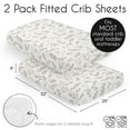 thumbnail image 3 of Sweet Jojo Designs Botanical Ivory Beige Taupe and White Fitted Crib Sheets 2 Piece Set, 3 of 6