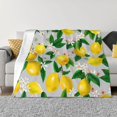thumbnail image 1 of KLL Lemon Seamless Pattern Oil Painting Effect Print Fleece Throw Blanket, Horizontal Fleece Bedding Cute Soft Blankets Comfy Fleece Flannel Plush Home Decor for Couch & Bed-40"x30", 1 of 6