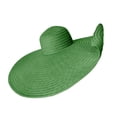 thumbnail image 4 of HuangHuanChen Oversized Beach Hat for Women Wide Brim Straw Covering Sun Hat UPF 50+ UV Protection Foldable Packable Travel Vacation Pool Outdoor, 4 of 4