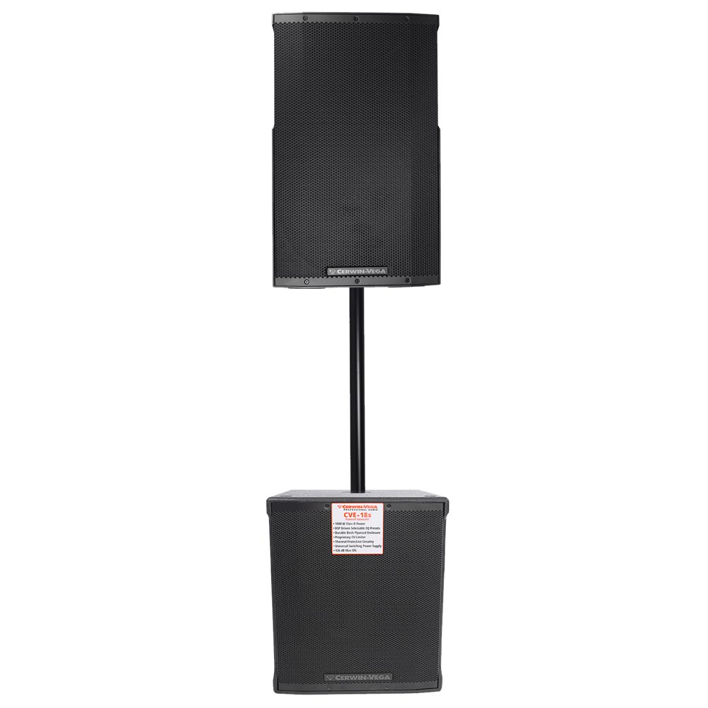 Cerwin Vega CVE15 1000w 15" Powered DJ PA Speaker w/Bluetooth/DSP+18