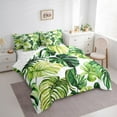 thumbnail image 3 of Manfei Tropical Monstera Leaf 7-Piece Twin Bedding Sets,Natural Theme Bedding Comforter Set,Green White Sheet Sets For Teens,Microfiber Bedroom Decor, 3 of 8
