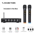 thumbnail image 4 of Sound Town Système de Mélangeur Karaoké avec Microphone Sans Fil, HDMI ARC, Optique (Toslink), AUX, Prend en Charge Télé Intelligente, Boîtier Multimédia, PC, Bluetooth, Barre de Son, Récepteur (SWM16-MAX), 4 of 15