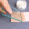 thumbnail image 2 of 1Pcs Leather Burnisher Craft Tools Clear Tempered Glass Slicker for Burnishing Polishing Board Leather Finish Tokonole Gum Tool, 2 of 5