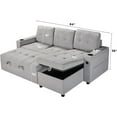 Papajet Comfortable Sleeper Sofa for Small Spaces, L Shape Couch with ...