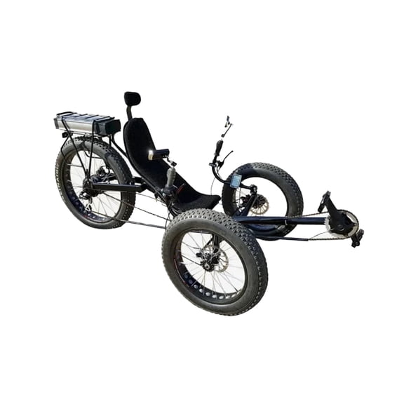 Fat Tire Folding Electric Recumbent Tricycle - Rugged Comfort & Portability