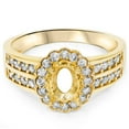 thumbnail image 4 of Pompeii 3/8ct Oval Shape Diamond Gold Engagement Ring Setting (I/J,I1), 4 of 4