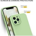 thumbnail image 6 of for iPhone 12 Pro Max Case, Premium Soft Liquid Silicone Rubber Bumper Full Body Camera Protection Anti-Scratch Microfiber Lining Phone Case for iPhone 12 Pro Max 6.7"-Matcha Green, 6 of 16