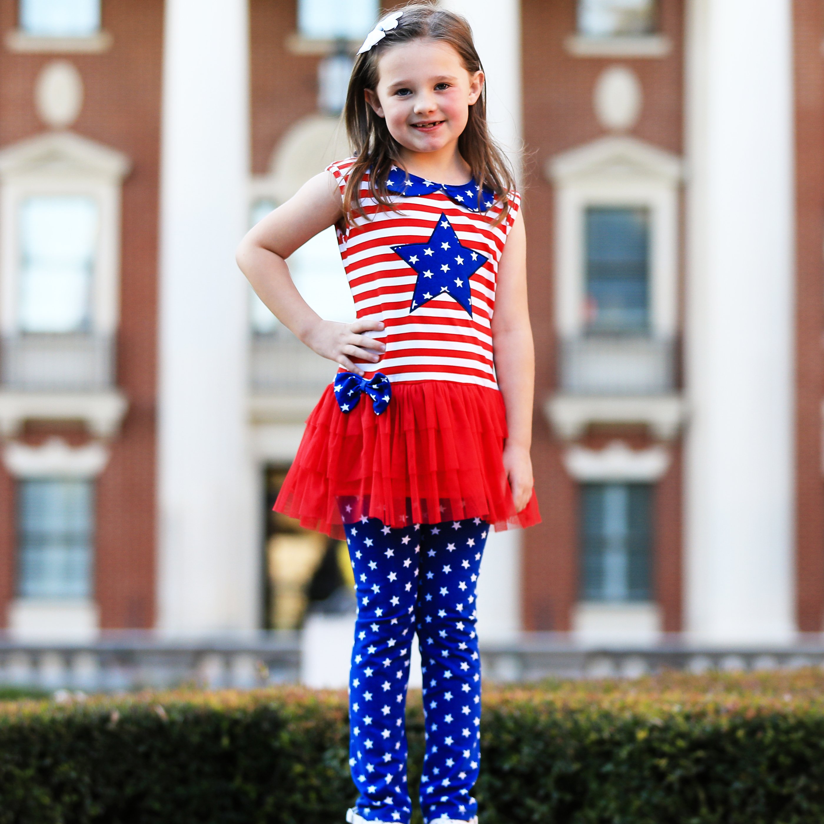 Blue Tunic Leggings Holiday Clothing 