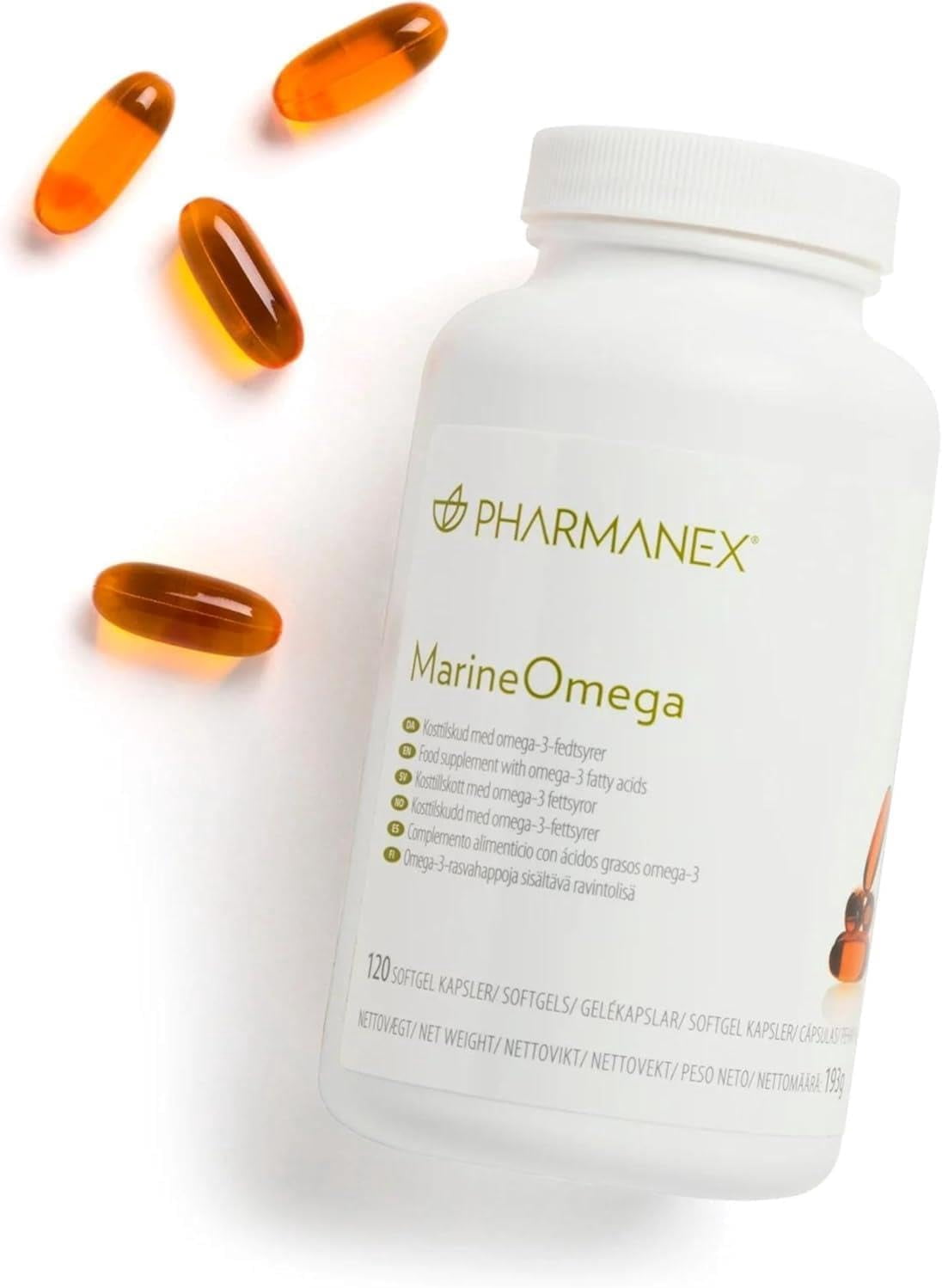 Nu Skin Pharmanex Marine Omega-3 Fish Oil Softgels, Omega-3 Fatty Acid Supplement, 120 Count