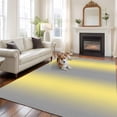 thumbnail image 3 of Yellow Grey Stripes Area Rug 6x9 FT, Non Slip Living Room Throw Carpet, Modern Minimalist Solid Gradient Washable Soft Large Floor Carpet Non-Shedding Rug for Bedroom Dining Room Play Room, 3 of 9