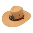 thumbnail image 3 of Western Cowboy Hat for Men Women Style with Star Buckle Decoration Cowboy Vest for Men Cowboy Hat 7 1/8 Sombrero Hats Party Pack Rancher Hat College Party Hat Girls Cowboy Hat Hat Cow Boy Hat Cover, 3 of 3