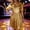 Gold, variant on Women's Plus Size Short Sleeve Dresses with Pockets Round Neck Gathered Waist Puff Sleeve Casual Dress