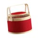 thumbnail image 3 of Cesta tejida de bambú, cesta para almacenar alimentos, contenedor de alimentos, cesta multiusos para compras. 26cmx19cm, 3 of 9