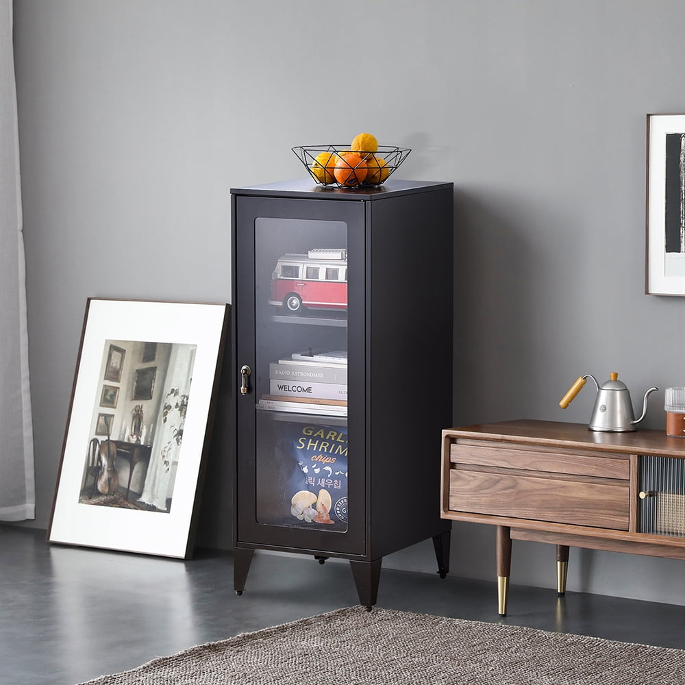 Private Jungle Freestanding Metal Storage Cabinet with 2 Adjustable Shelves and Locking Doors Private Jungle Freestanding Metal Storage Cabinet with 2 Adjustable Shelves and Locking Doors