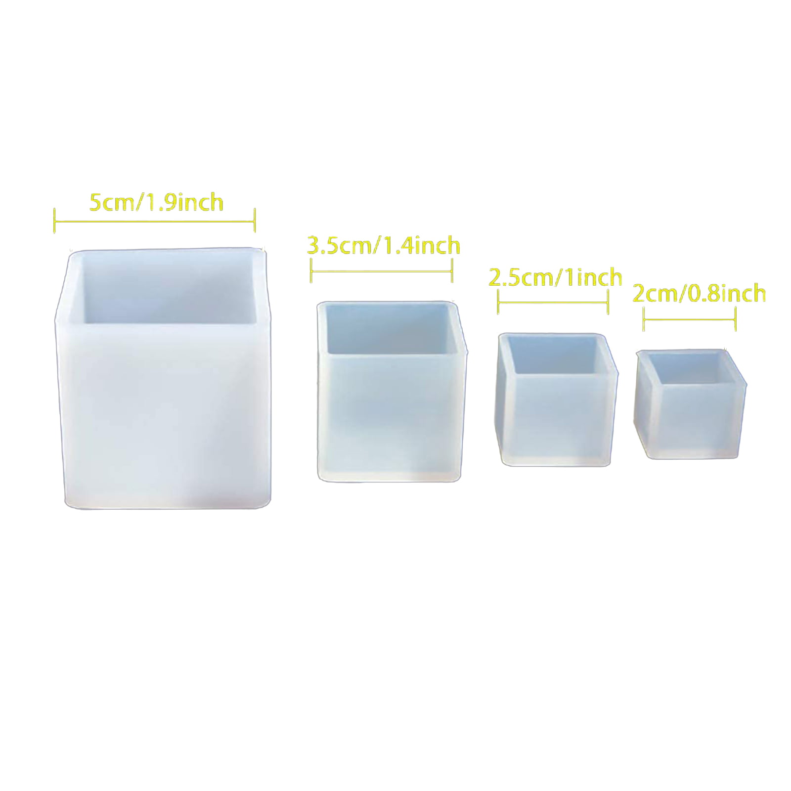  Pen Kit Mall - 4x4x4 Cube Silicone Molds Square Cube Silicone  Mold Resin Epoxy Casting Molds : Arts, Crafts & Sewing